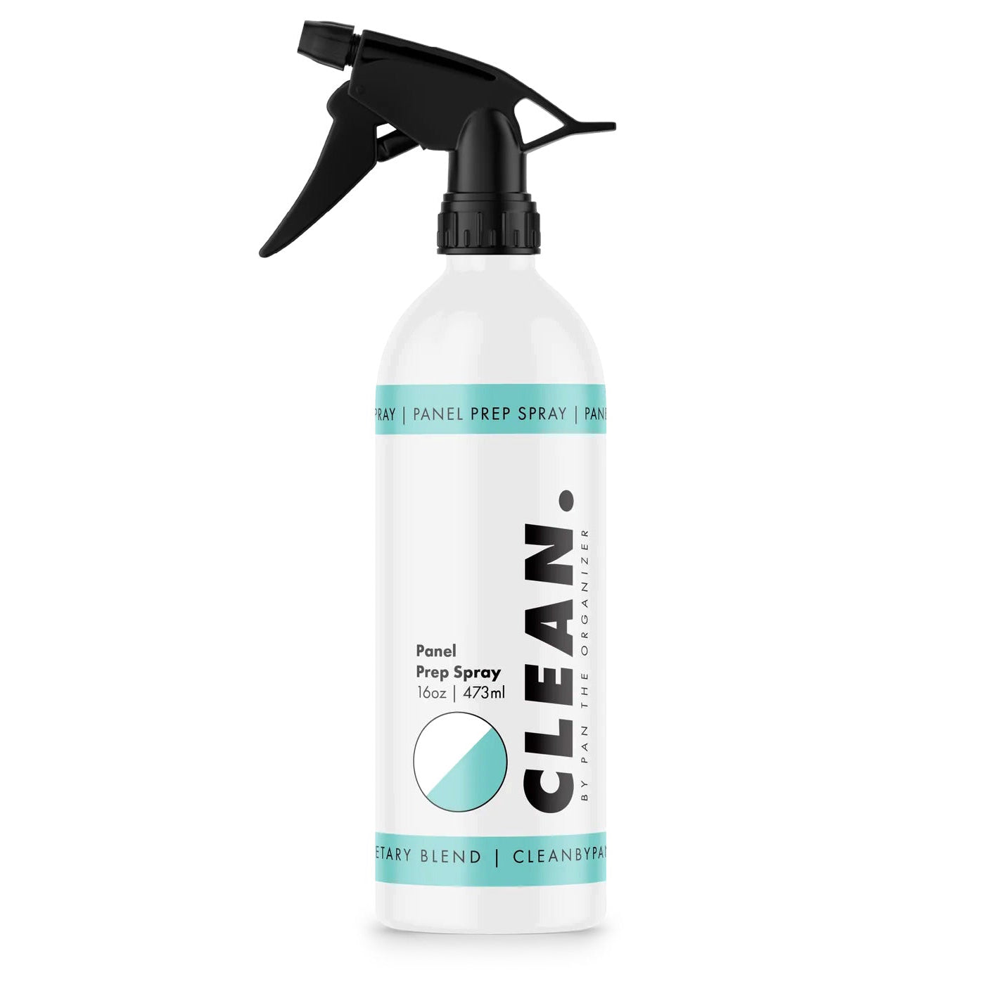 Spray bottle labeled 'CLEAN. by PAb Panel Prep Spray' on a white background