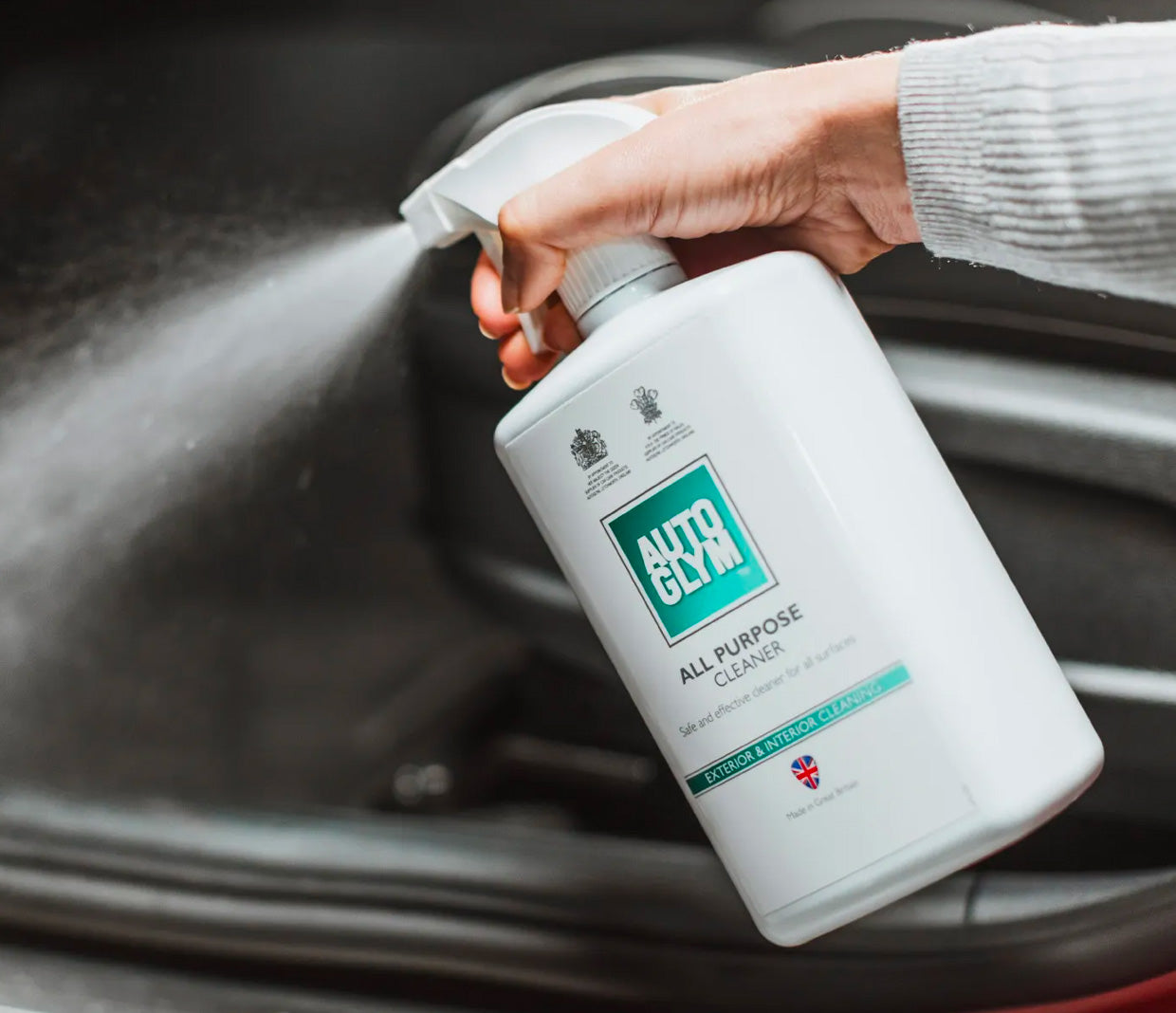 Autoglym All Purpose Cleaner being sprayed