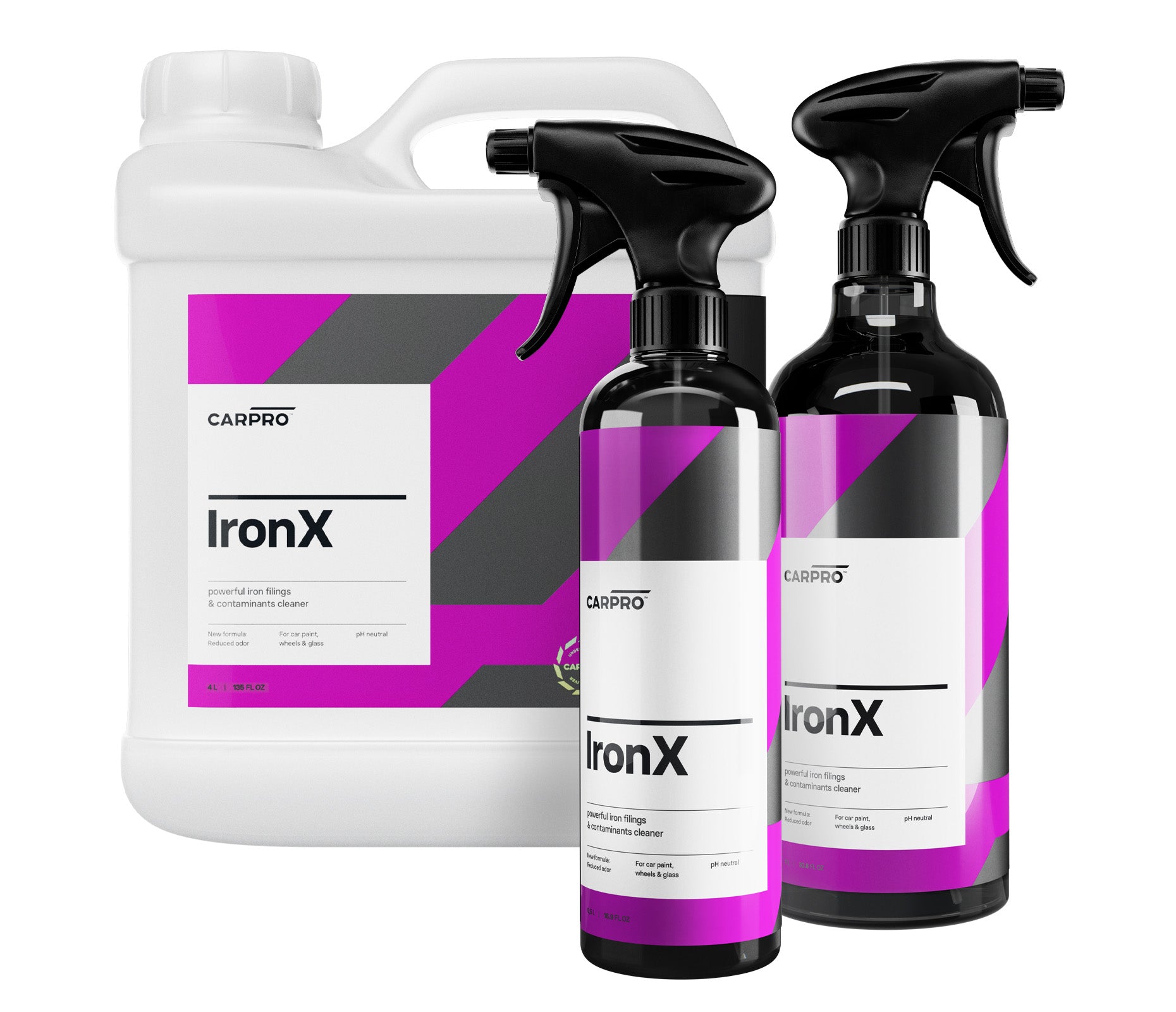 CarPro Iron X - Nettoyant Spray Décontaminant Pour Roues Et Carrosserie - 1 Litre - Parfum Cerise
