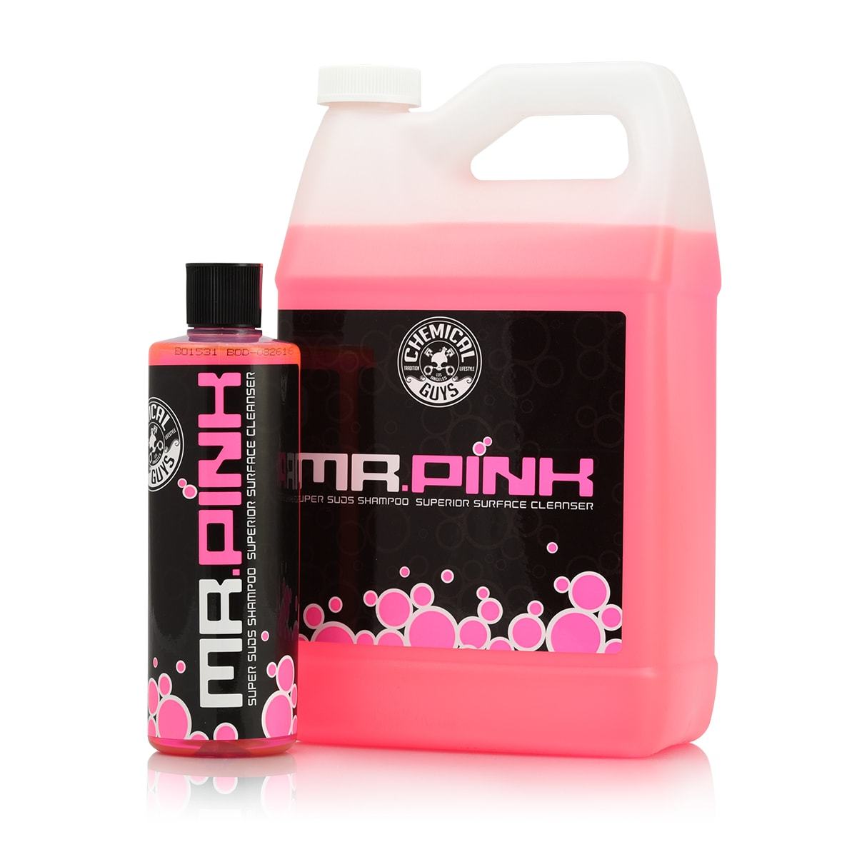 The Chemical Guys Auto Shampoo Mr. Pink Super Suds Shampoo 16oz bottle