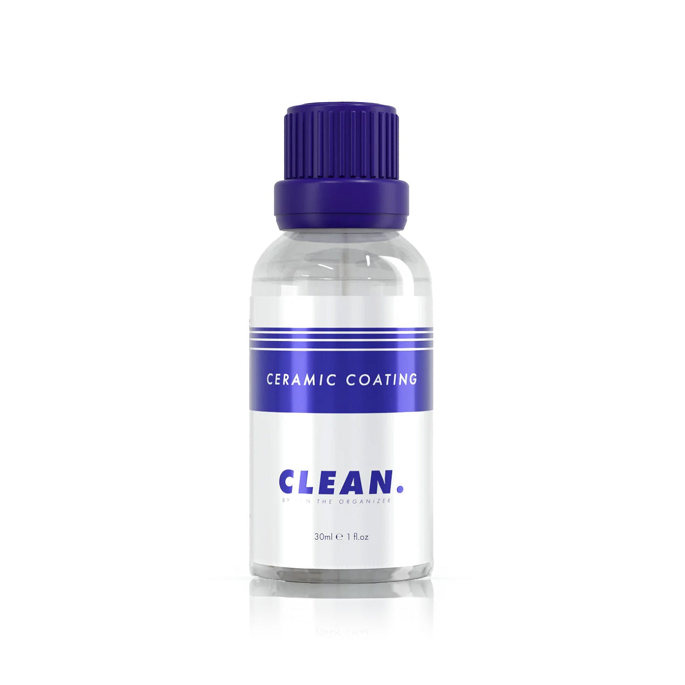 Bottle of CLEAN by Pan 3 year ceramic coating with a blue cap and label on a white background