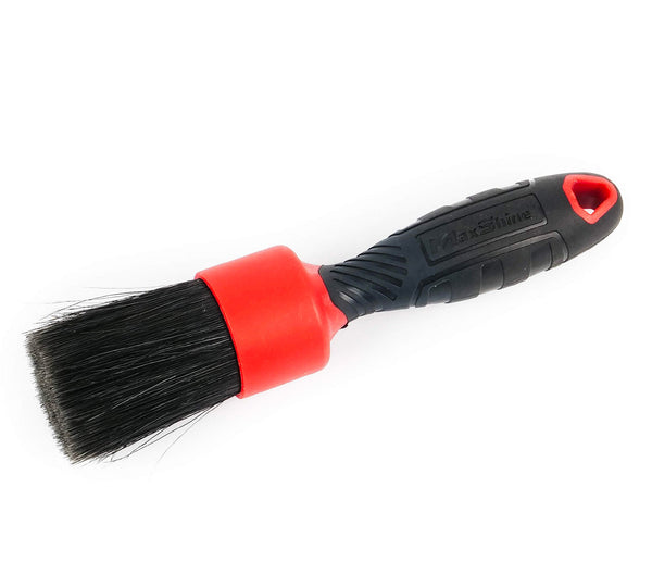 Maxshine Mixed Bristle Detailing Stubby Brush - Red