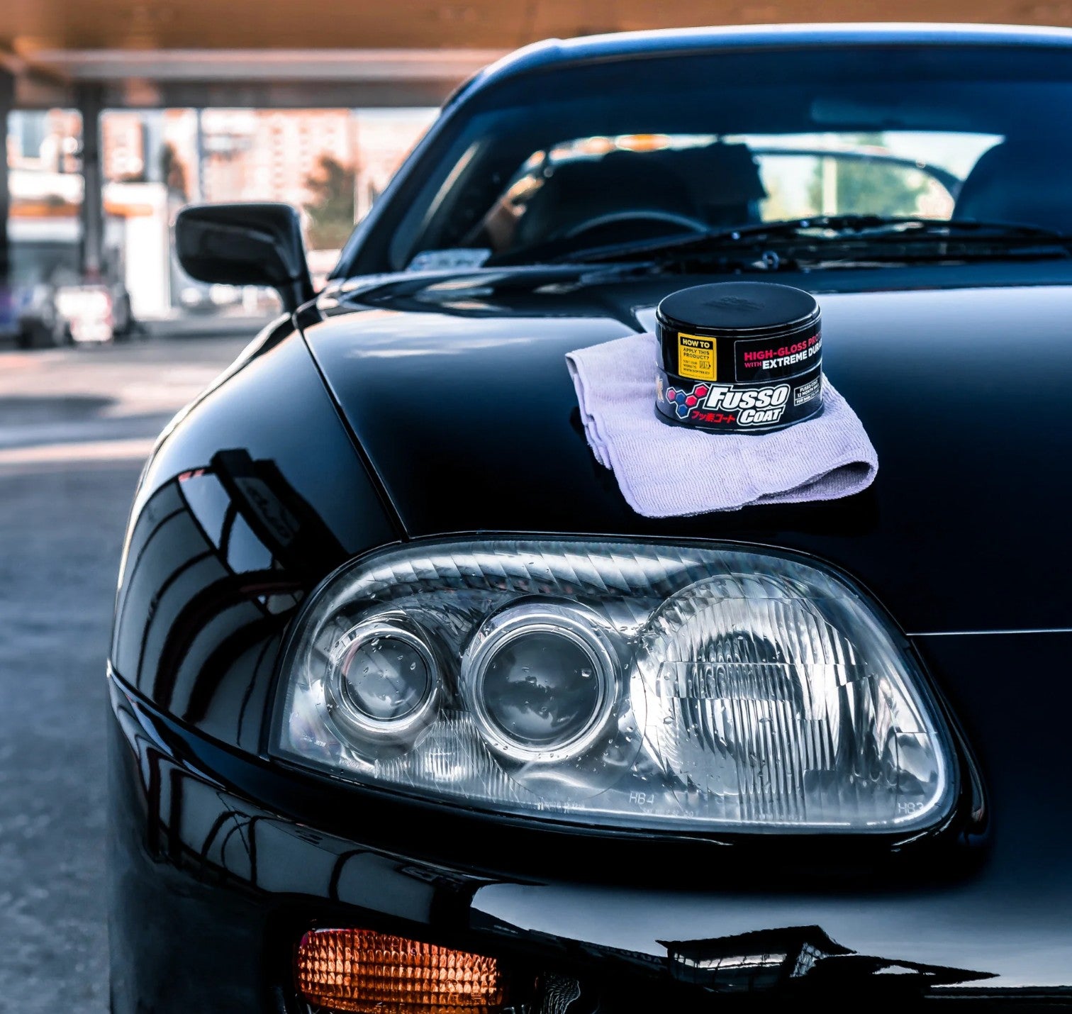 Soft99 Fusso Coat Dark on a Toyota Supra