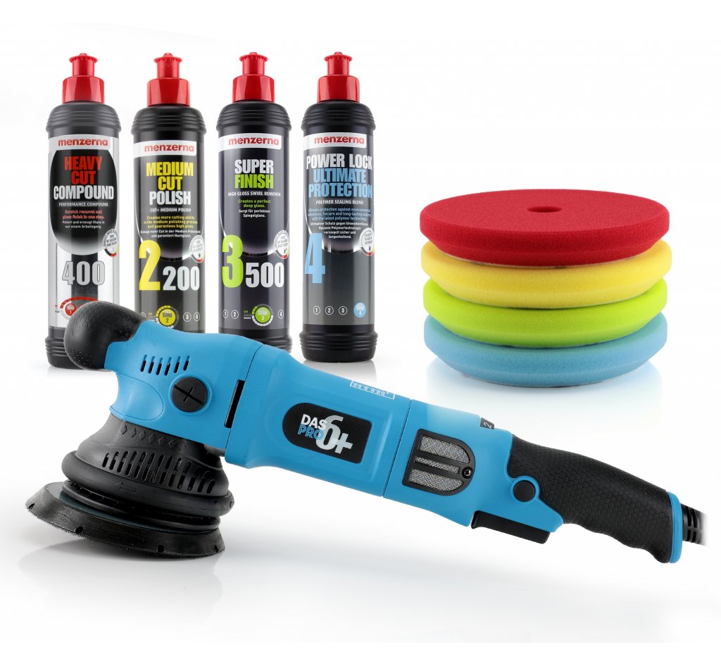 DAS-6 PRO V2 Dual Action Machine Polisher Kit - 9mm Orbital With DA Pads Included - Paint Restoration & Detailing