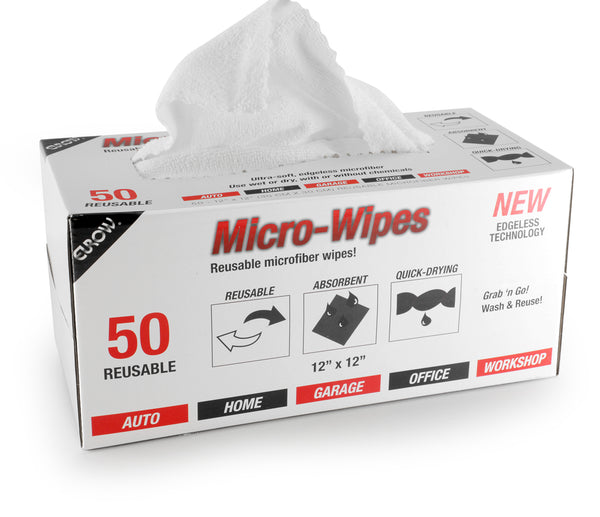 Eurow Micro Wipe Reusable Microfibre Towels (Pack Of 50)
